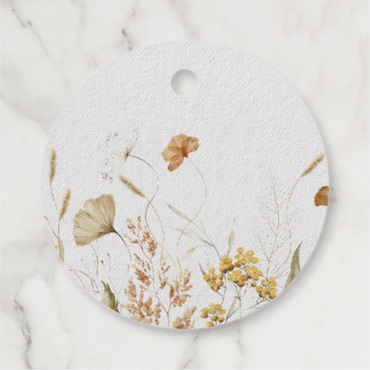 Rustikales botanisches Brautparty anpassen Geschenkanhänger (Rückseite)