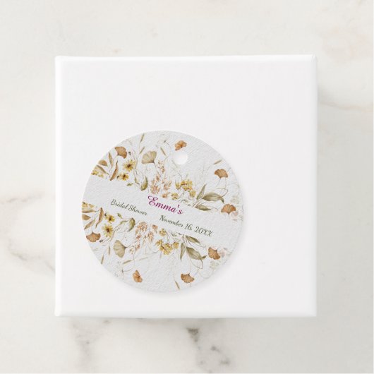 Rustikales botanisches Brautparty anpassen Geschenkanhänger (Beispiel)