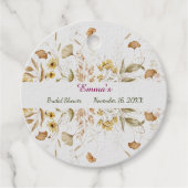 Rustikales botanisches Brautparty anpassen Geschenkanhänger (Vorderseite)