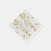 Rustikales botanisches Brautparty Anpassen von Pap Serviette (Ecke)