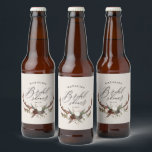 Rustikales botanisches Brautparty Bierflaschenetikett<br><div class="desc">Rustikale Staffelgesteine mit floralen Aquarellen und botanischen Schrift Brautparty Party Design. Mit schöner Aquarellbild und Schrifthandeschreiben. Dieses moderne Design ist sicher,  den Stil für Ihr bevorstehendes Party Set.</div>