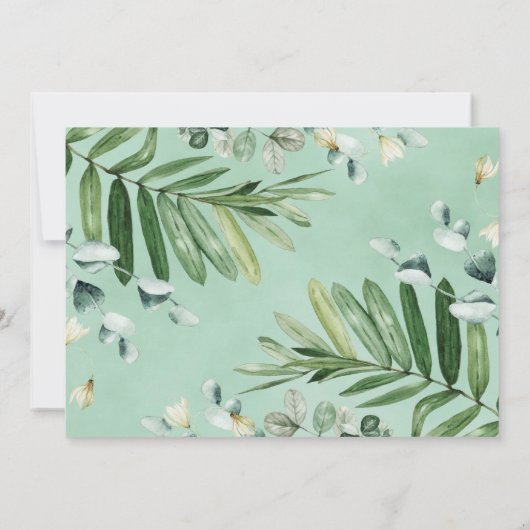 Rustikales botanisches Brautparty Dankeskarte (Rückseite)