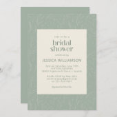 Rustikales botanisches Brautparty Einladung (Vorne/Hinten)