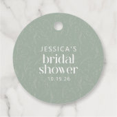 Rustikales, botanisches Brautparty Geschenkanhänger (Rückseite)