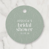 Rustikales, botanisches Brautparty Geschenkanhänger (Vorderseite)