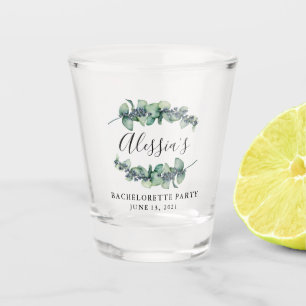 Rustikales botanisches Brautparty Gunst Shot Glass Schnapsglas
