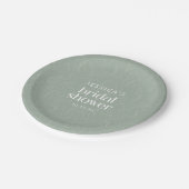 Rustikales botanisches Brautparty Pappteller (Schrägansicht)