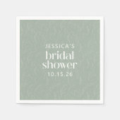 Rustikales botanisches Brautparty Serviette (Vorderseite)