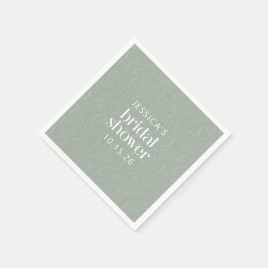 Rustikales botanisches Brautparty Serviette (Ecke)