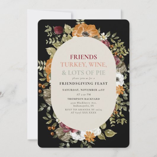 Rustikales botanisches Fest Fest Party Einladung (Vorderseite)