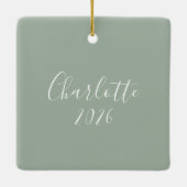 Rustikales botanisches Foto Keramikornament (Rückseite)