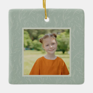 Rustikales botanisches Foto Keramikornament