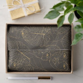 Rustikales botanisches Gesichtslinienmuster (1) Seidenpapier (Geschenk)