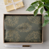 Rustikales botanisches Gesichtslinienmuster (2) Seidenpapier (Geschenk)