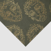 Rustikales botanisches Gesichtslinienmuster (2) Seidenpapier (Detail)
