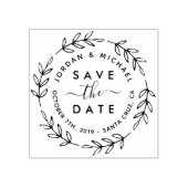 Rustikales botanisches Gewirr & Skript Save the Da Gummistempel (Prägung)