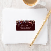 Rustikales botanisches Hochzeits-RSVP-Adressetiket Adressaufkleber (Insitu)