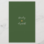 Rustikales Botanisches Hochzeitsmenü von Green & G (Rückseite)