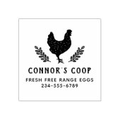 Rustikales botanisches Hühnereier Gummistempel (Prägung)