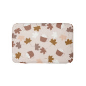 Rustikales Botanisches Kürbisgewürzmuster Badematte (Vorderseite)