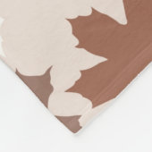 Rustikales Botanisches Kürbisgewürzmuster Fleecedecke (Ecke)