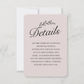 Rustikales Botanisches Leaf Hand Script UAWG Einladung (Vorderseite)