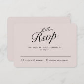 Rustikales Botanisches Leaf Hand Script UAWG in Einladung (Vorne/Hinten)