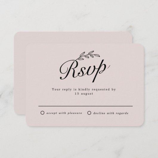 Rustikales Botanisches Leaf Hand Script UAWG in Einladung (Vorne/Hinten)