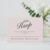 Rustikales Botanisches Leaf Hand Script UAWG in Einladung (Stehend Vorderseite)