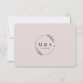 Rustikales Botanisches Leaf Hand Script UAWG in Einladung (Rückseite)