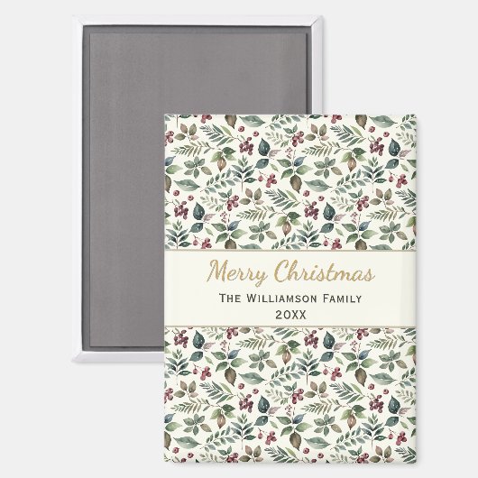 Rustikales botanisches Merina Custom Magnet (Vorderseite/Rückseite)