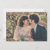 Rustikales botanisches monogrammiertes Hochzeitsfo Einladung (Rückseite)