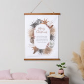 Rustikales botanisches Personalisiertes Weihnachts Wandteppich Mit Holzrahmen (Schlafzimmer)