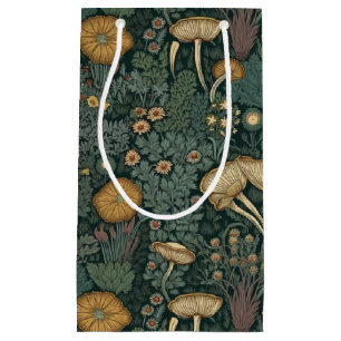 Rustikales Botanisches Pilz- und Blumenmuster Kleine Geschenktüte