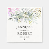 Rustikales botanisches Thema | Eukalyptus Wedding Serviette (Vorderseite)