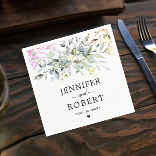 Rustikales botanisches Thema | Eukalyptus Wedding Serviette