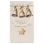 Rustikales botanisches Weihnachtsfest Kleine Geschenktüte (Rückseite)