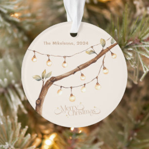 Rustikales botanisches Weihnachtsfest Ornament