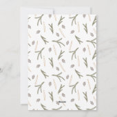 Rustikales botanisches Weltfrieden Script-Foto Feiertagskarte (Rückseite)