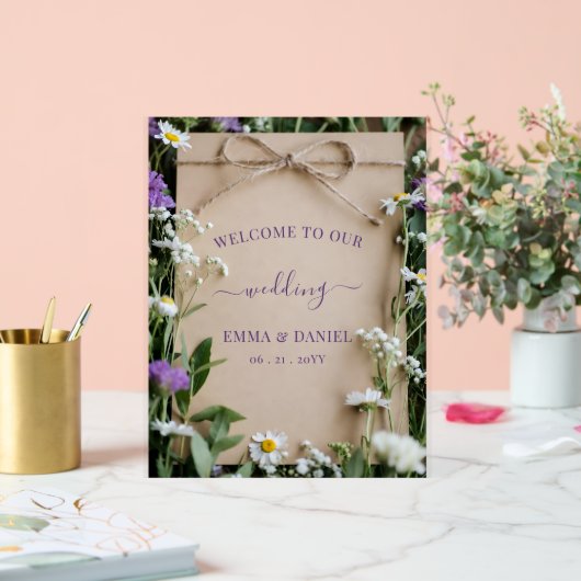 Rustikales botanisches Willkommensschild für eine  Acrylschild (Hochzeit)