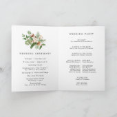 Rustikales Botanisches Winter-Hochzeitsprogramm Programm (Innenseite)