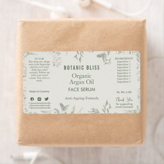 Rustikales botanisches Zahnarztsiegel (Insitu)