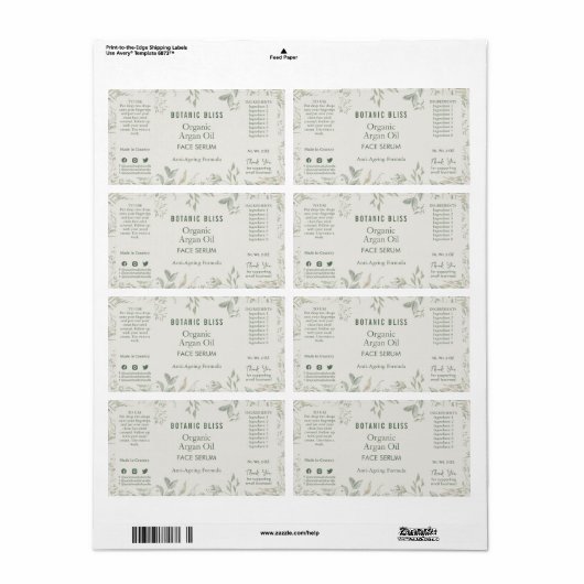 Rustikales botanisches Zahnarztsiegel (Vorne)