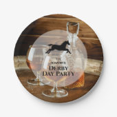 Rustikales Bourbon Derby Pferderennen Pappteller (Vorderseite)