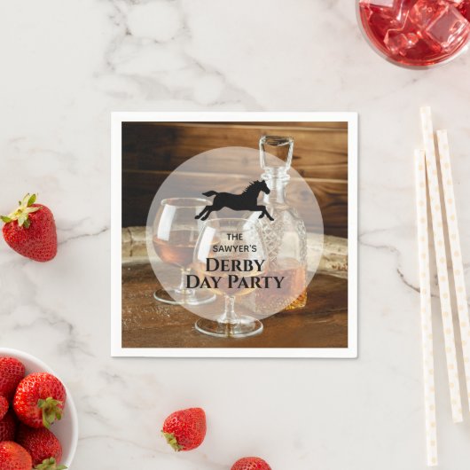 Rustikales Bourbon Derby Pferderennen Serviette (Beispiel)