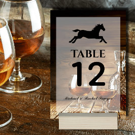 Rustikales Bourbon Derby Racing Party Tischnummer