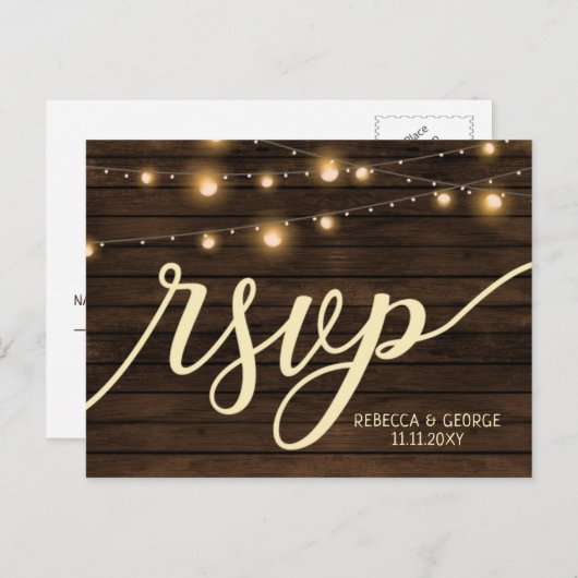 Rustikales Brauchtum Einladungen uAwg Postkarte (Vorne/Hinten)