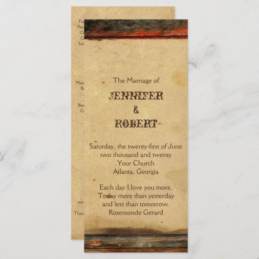 Rustikales Brauchtum-Programm Programm (Vorne/Hinten)