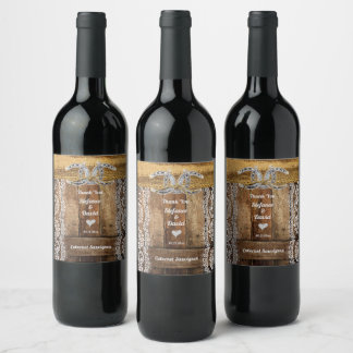 Rustikales Brauchtum Wein-Label Weinetikett