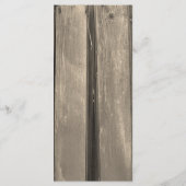 Rustikales Brauerei-Hochzeitsprogramm Programm (Rückseite)